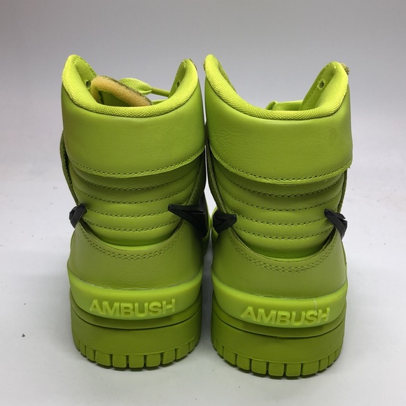 Mens Nike Dunk Hi/Ambush Green/Black CU7544-300 USED R Mark inside Sz 7.5 - Picture 4 of 10
